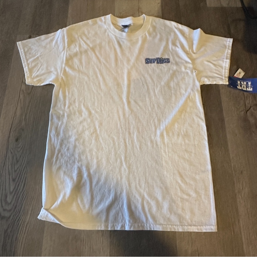 Medium size white Sup Dogs resturaunt tee. Brand new with tags.
